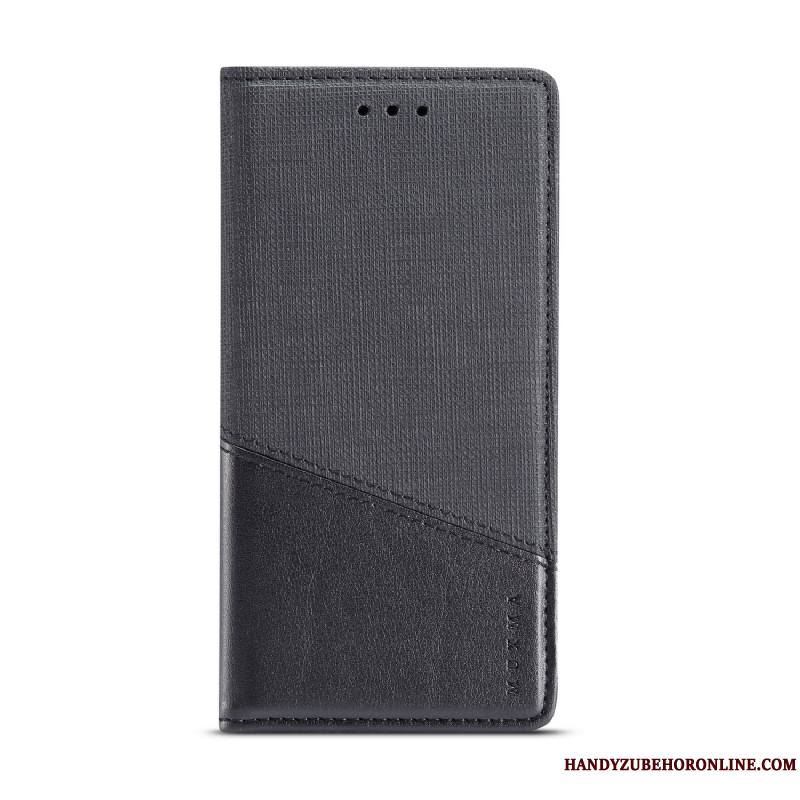 Redmi Note 6 Pro Petit Incassable Carte Étui En Cuir Rouge Coque De Téléphone Fluide Doux