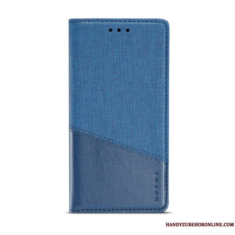 Redmi Note 6 Pro Petit Incassable Carte Étui En Cuir Rouge Coque De Téléphone Fluide Doux