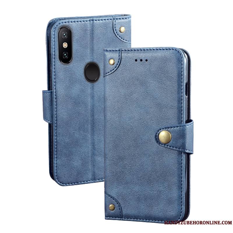 Redmi Note 6 Pro Portefeuille Étui Rouge Étui En Cuir Protection Housse Coque De Téléphone