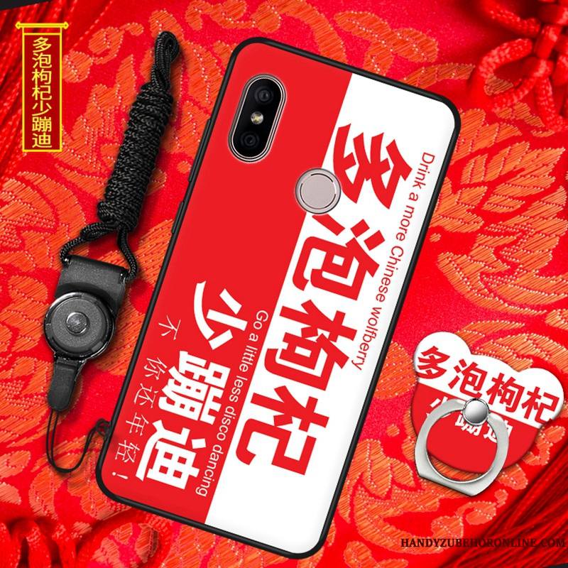 Redmi Note 6 Pro Rouge Fluide Doux Nouveau Étui Protection Coque De Téléphone