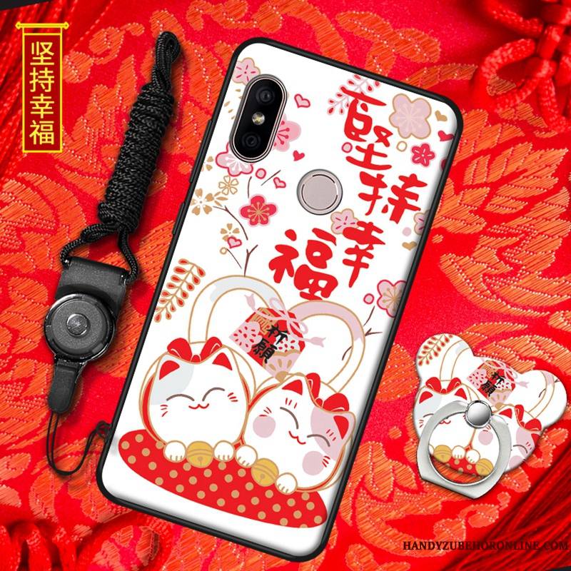 Redmi Note 6 Pro Rouge Fluide Doux Nouveau Étui Protection Coque De Téléphone