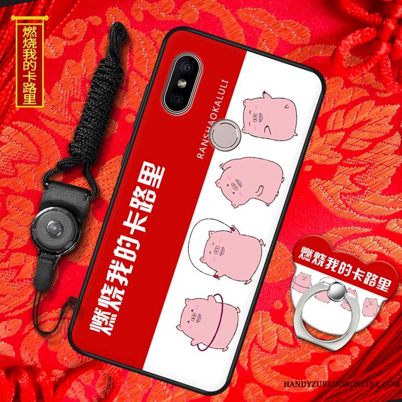 Redmi Note 6 Pro Rouge Fluide Doux Nouveau Étui Protection Coque De Téléphone