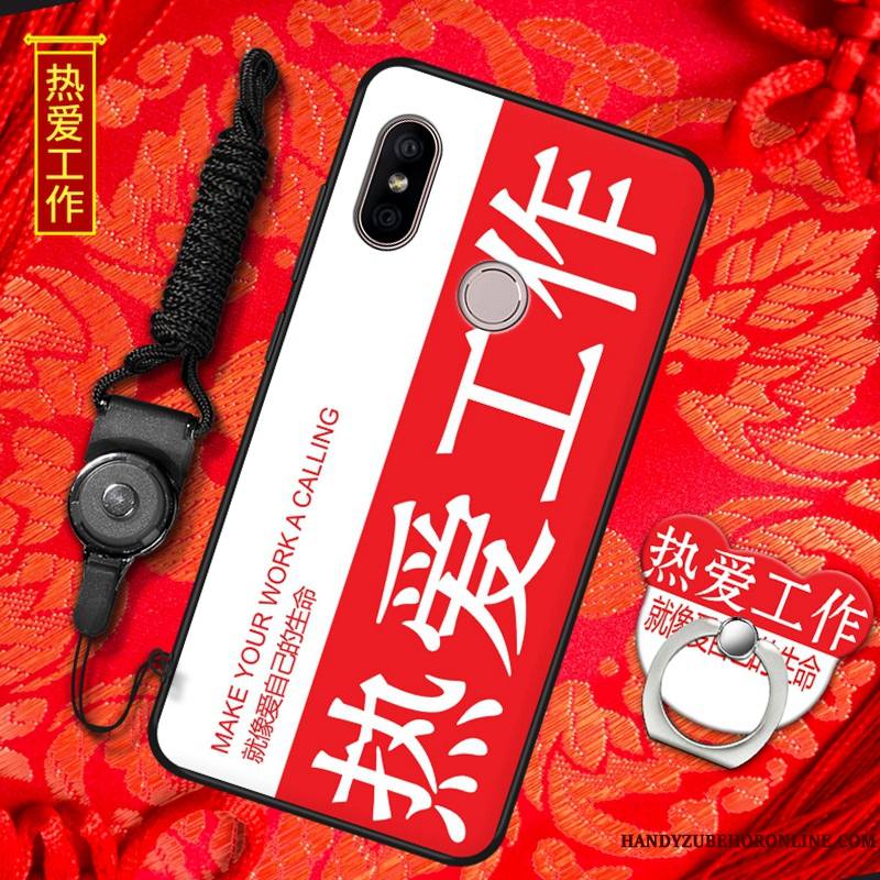 Redmi Note 6 Pro Rouge Fluide Doux Nouveau Étui Protection Coque De Téléphone