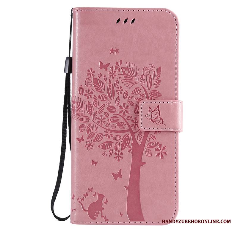 Redmi Note 7 Coque Arbres Chat Fluide Doux Housse Or Petit Protection