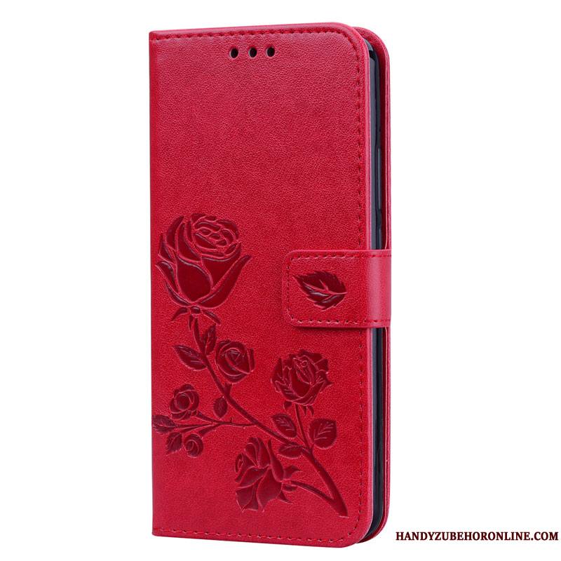 Redmi Note 7 Coque Étui En Cuir Housse Rouge Téléphone Portable Tout Compris Vert Simple