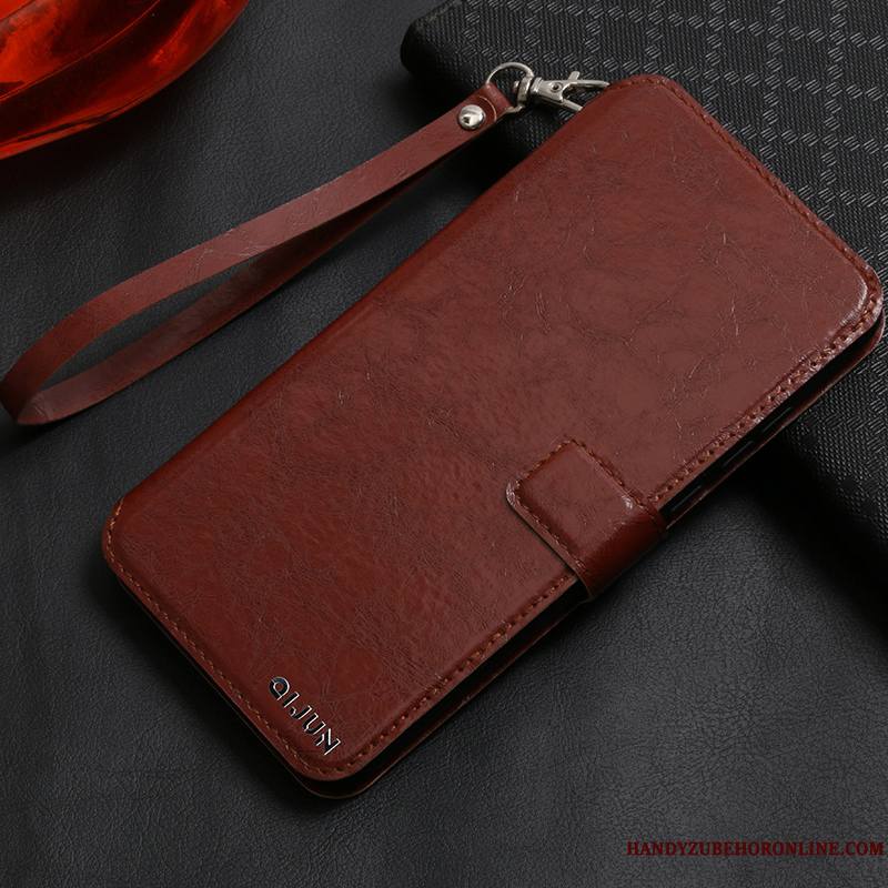 Redmi Note 7 Coque Étui En Cuir Jaune Rouge Incassable Clamshell Fluide Doux Tout Compris