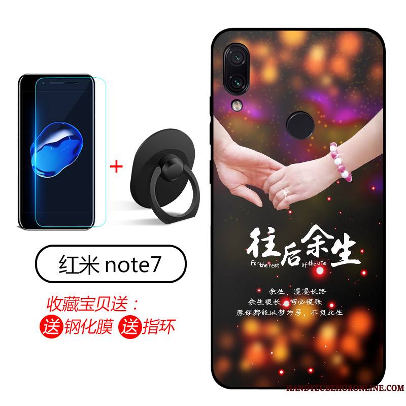 Redmi Note 7 Coque Étui Incassable Silicone Fluide Doux Bleu Protection
