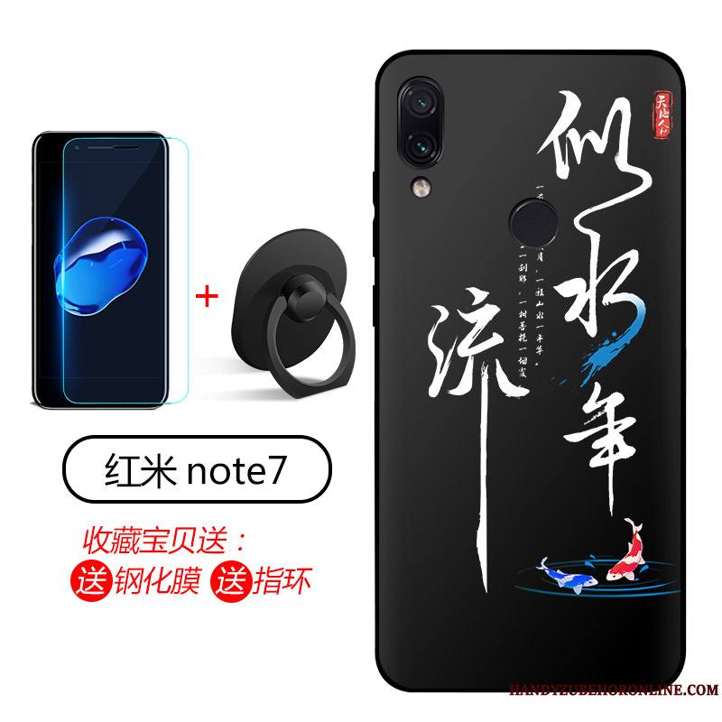 Redmi Note 7 Coque Étui Incassable Silicone Fluide Doux Bleu Protection