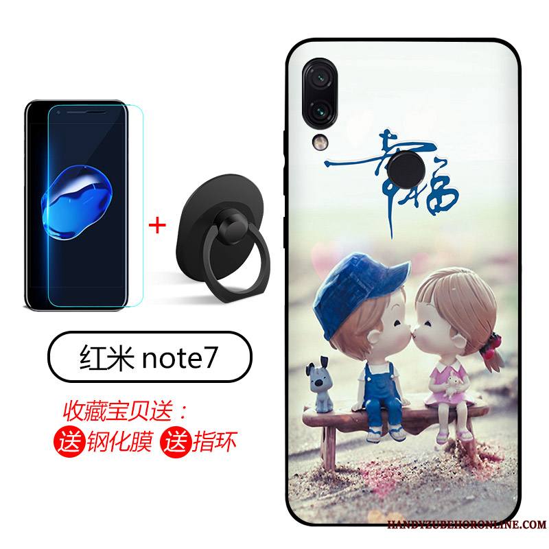 Redmi Note 7 Coque Étui Incassable Silicone Fluide Doux Bleu Protection