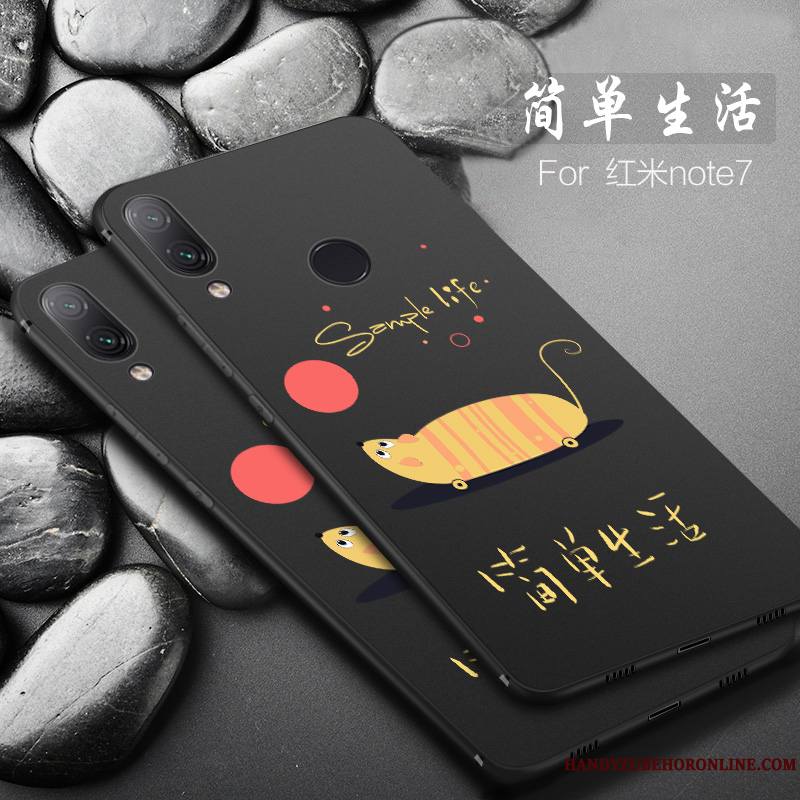 Redmi Note 7 Créatif Tendance Protection Noir Tout Compris Coque De Téléphone Personnalité