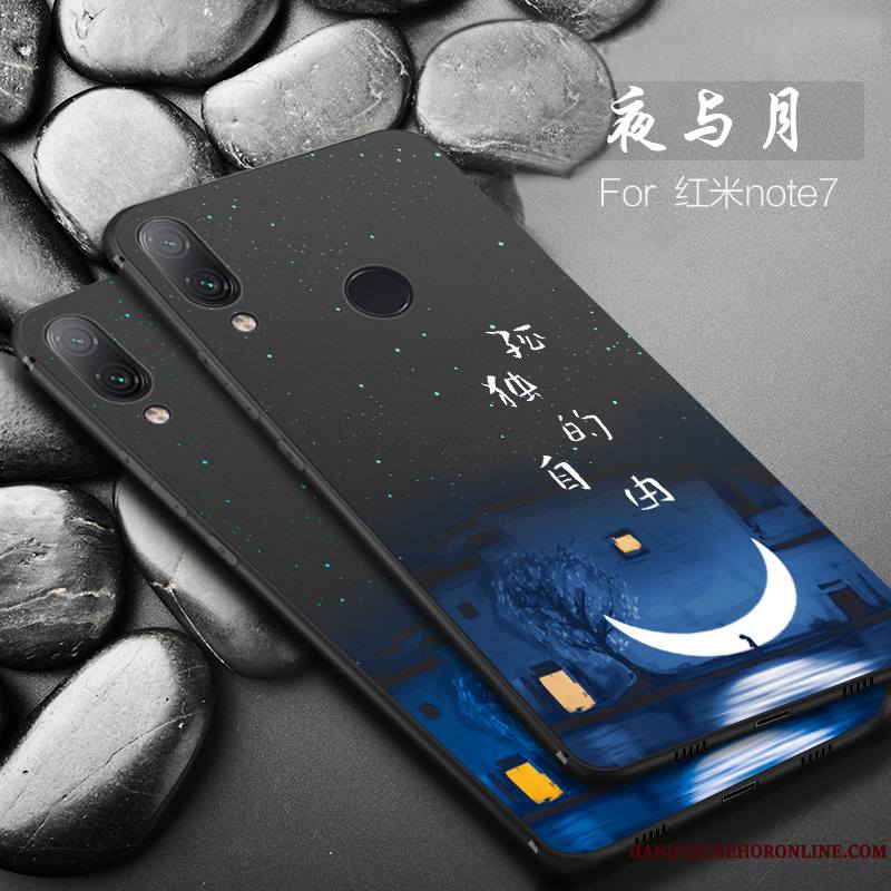 Redmi Note 7 Créatif Tendance Protection Noir Tout Compris Coque De Téléphone Personnalité