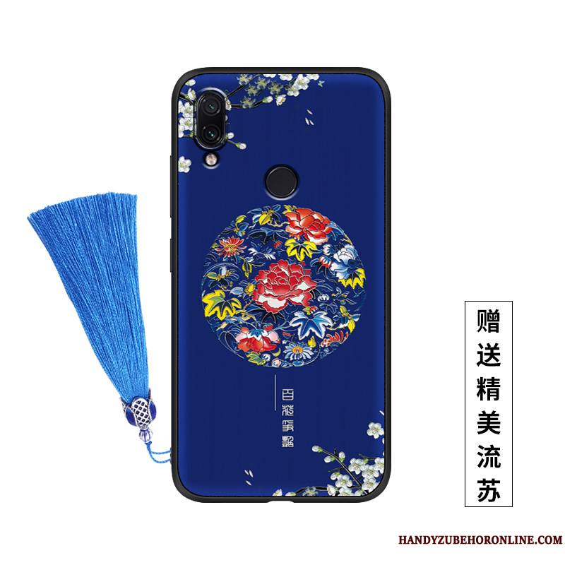 Redmi Note 7 Incassable Gaufrage Petit Fluide Doux Nouveau Coque De Téléphone Style Chinois