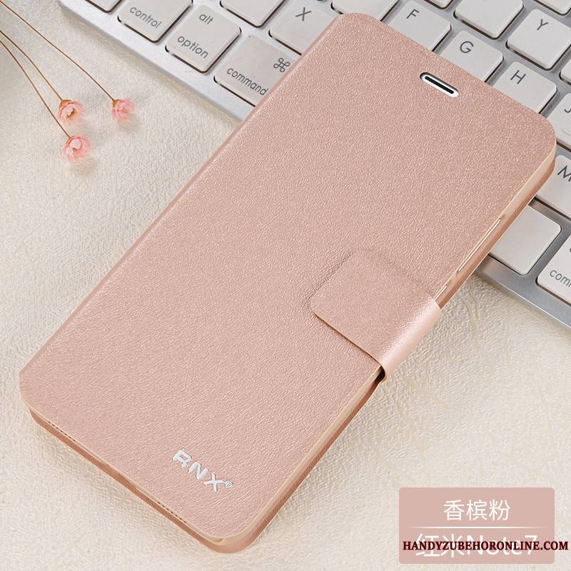 Redmi Note 7 Étui En Cuir Protection Coque De Téléphone Housse Fluide Doux Bleu Délavé En Daim