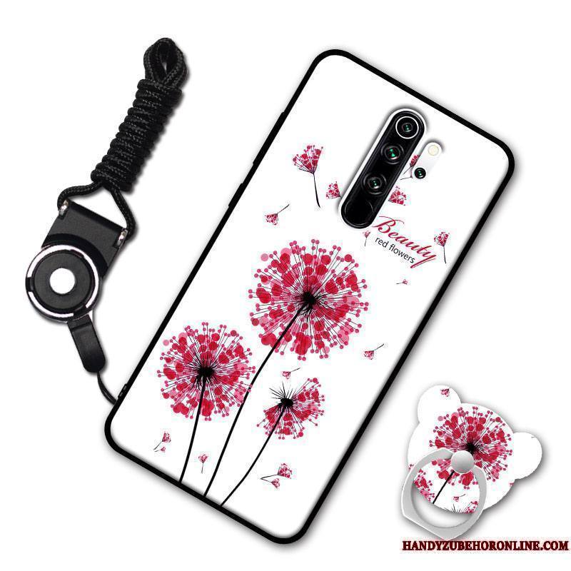 Redmi Note 8 Pro Coque Incassable Rouge Étui Support Fluide Doux Tendance Mode