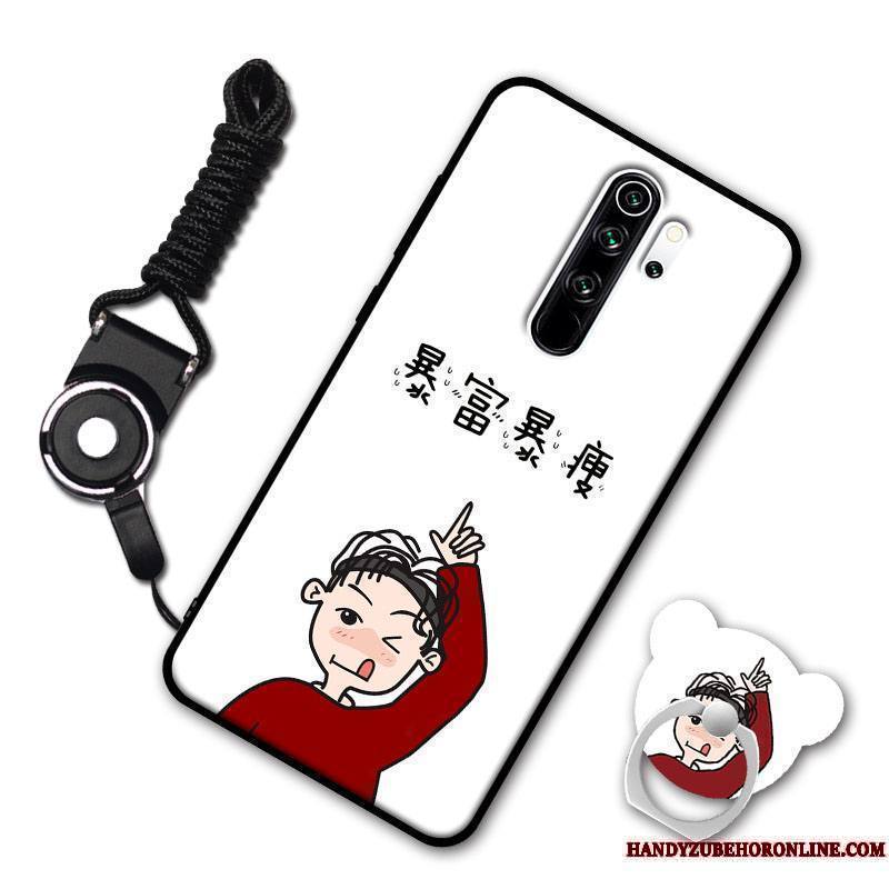 Redmi Note 8 Pro Coque Incassable Rouge Étui Support Fluide Doux Tendance Mode