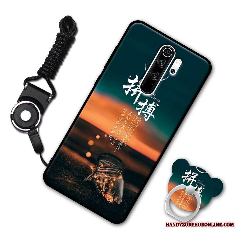 Redmi Note 8 Pro Coque Incassable Rouge Étui Support Fluide Doux Tendance Mode