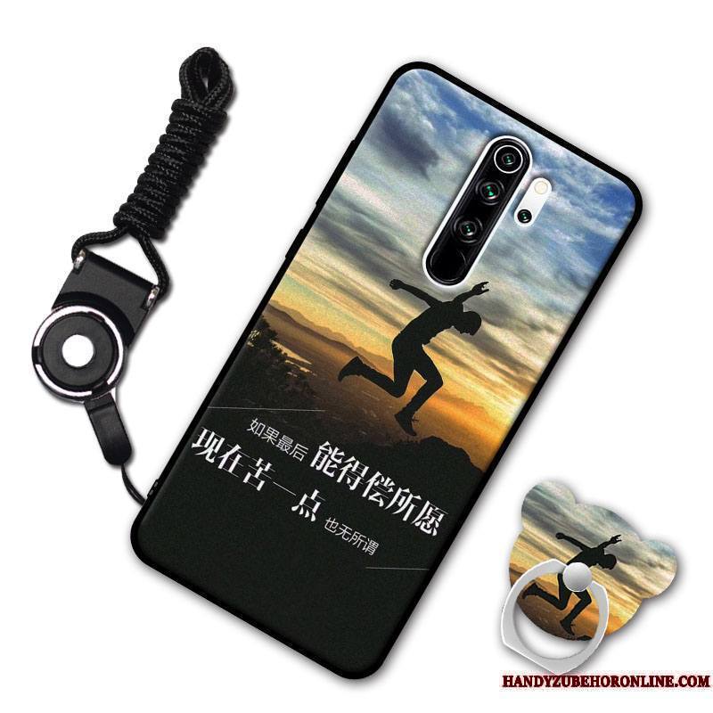 Redmi Note 8 Pro Coque Incassable Rouge Étui Support Fluide Doux Tendance Mode