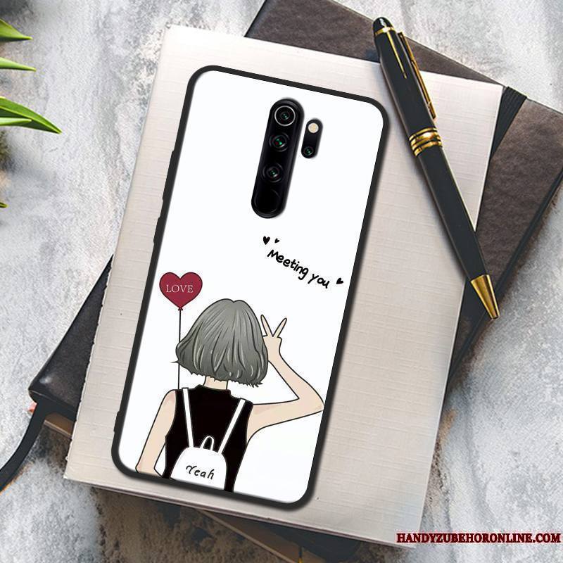 Redmi Note 8 Pro Coque Rouge Richesse Incassable Protection Fluide Doux Peinture Étui