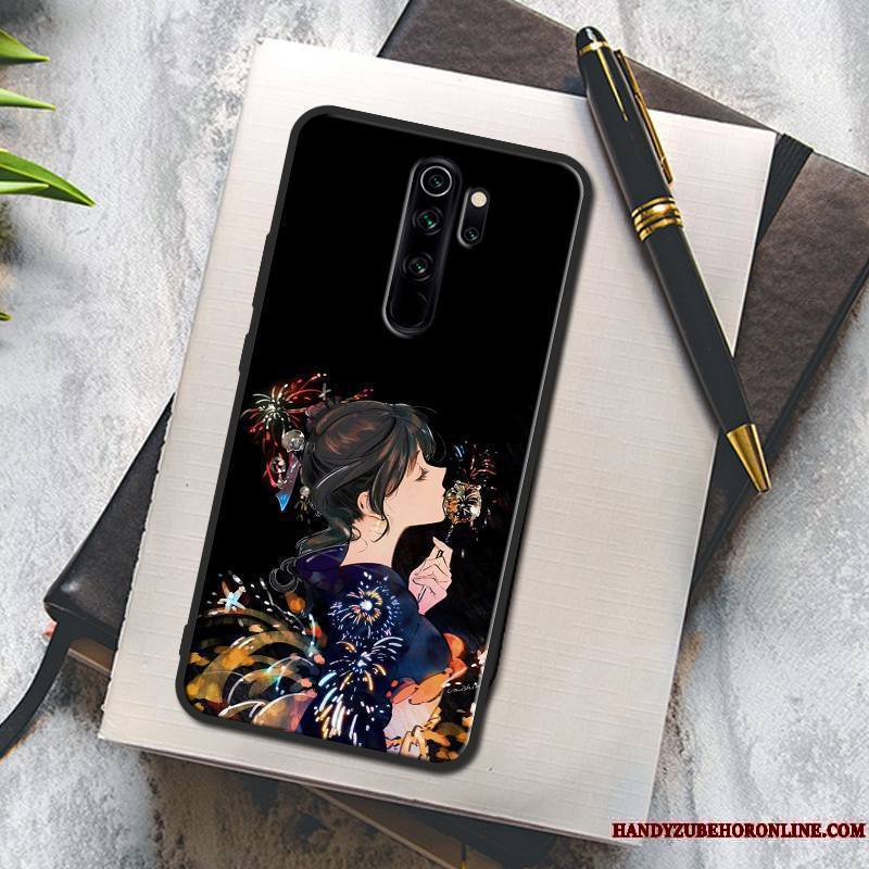 Redmi Note 8 Pro Coque Rouge Richesse Incassable Protection Fluide Doux Peinture Étui