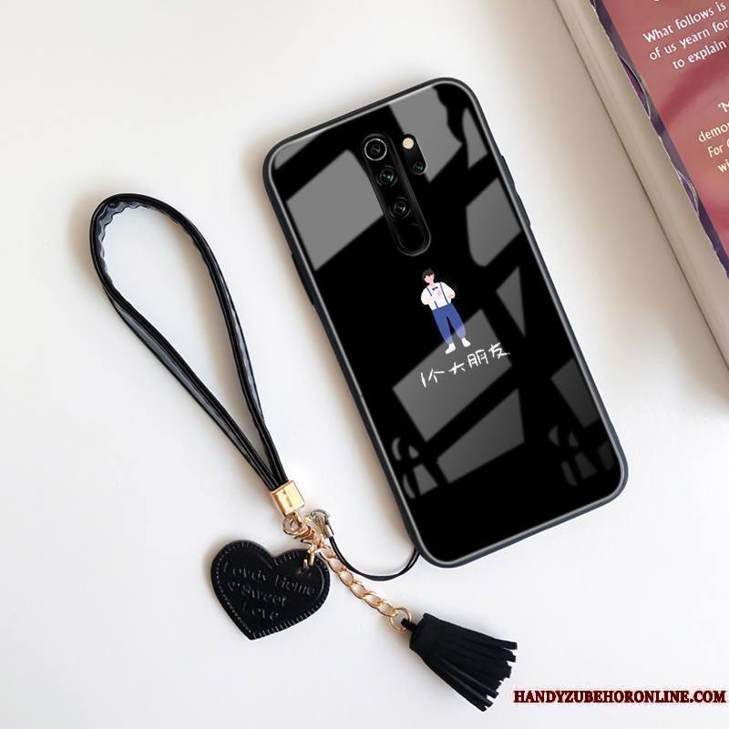 Redmi Note 8 Pro Coque Verre Créatif Amoureux Téléphone Portable Tendance Protection Petit