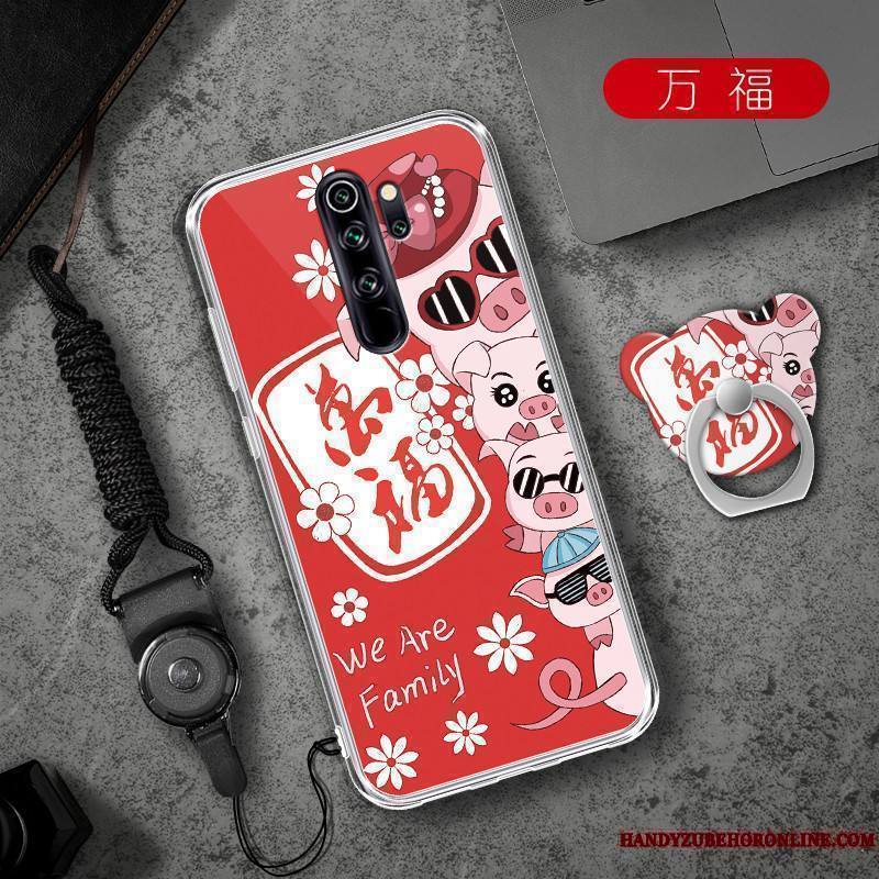 Redmi Note 8 Pro Cœur Tendance Rouge Incassable Coque De Téléphone Fluide Doux