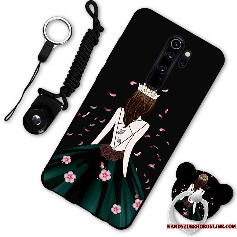 Redmi Note 8 Pro Dessin Animé Coque De Téléphone Support Amoureux Rouge Incassable Ornements Suspendus