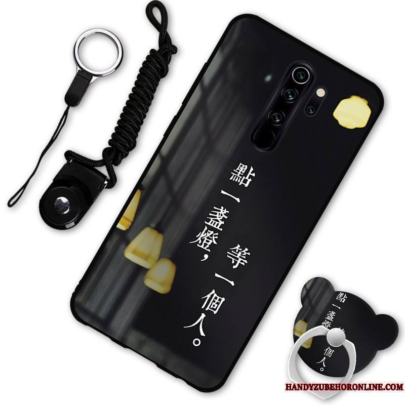 Redmi Note 8 Pro Dessin Animé Coque De Téléphone Support Amoureux Rouge Incassable Ornements Suspendus