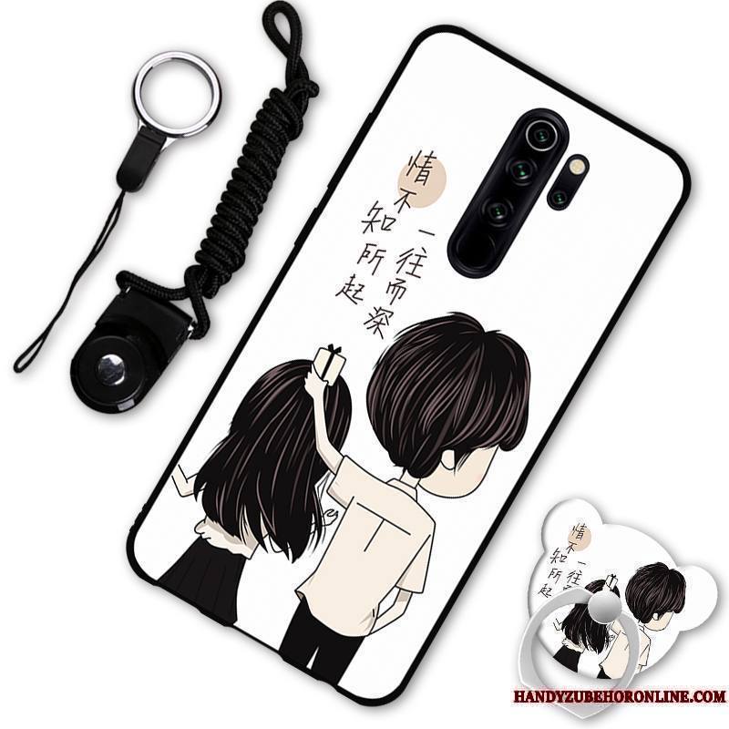 Redmi Note 8 Pro Dessin Animé Coque De Téléphone Support Amoureux Rouge Incassable Ornements Suspendus