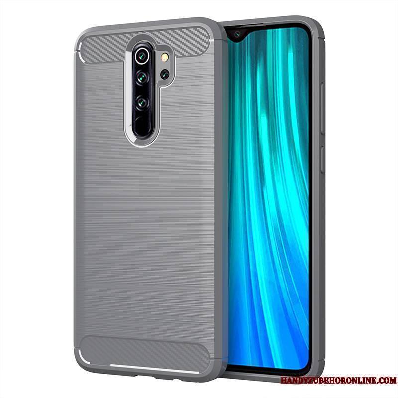 Redmi Note 8 Pro Fluide Doux Étui Business Coque De Téléphone Protection Rouge Couvercle Arrière