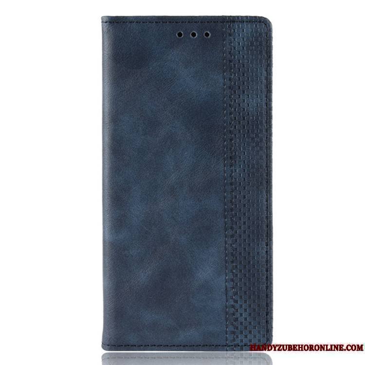 Redmi Note 8 Pro Petit Bovins Noir Rouge Cuir Magnétisme Coque De Téléphone