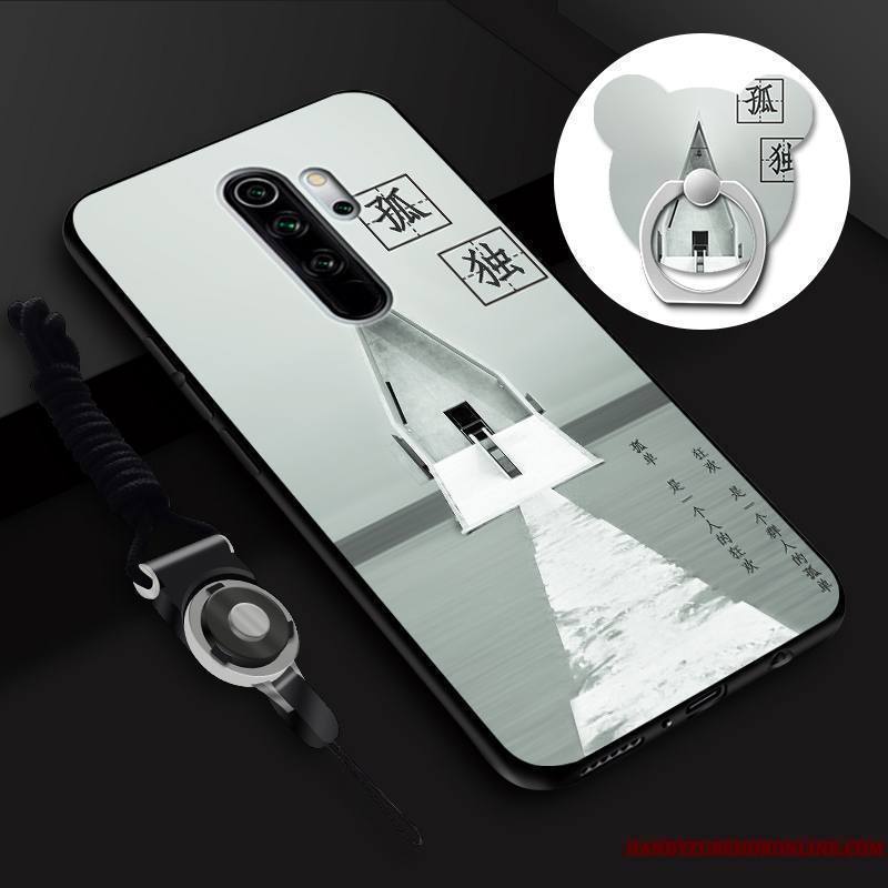 Redmi Note 8 Pro Petit Membrane Anneau Coque De Téléphone Tempérer Dessin Animé Incassable