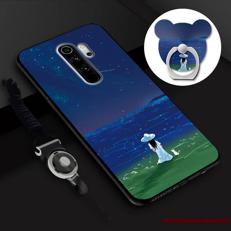 Redmi Note 8 Pro Petit Membrane Anneau Coque De Téléphone Tempérer Dessin Animé Incassable