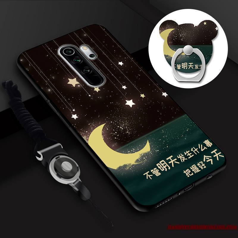 Redmi Note 8 Pro Petit Membrane Anneau Coque De Téléphone Tempérer Dessin Animé Incassable