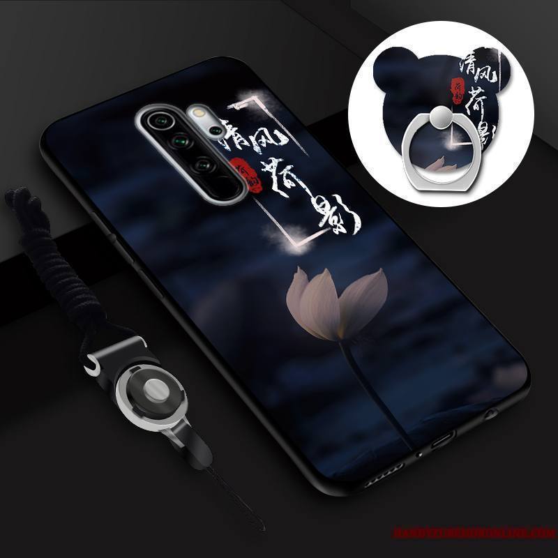 Redmi Note 8 Pro Petit Membrane Anneau Coque De Téléphone Tempérer Dessin Animé Incassable