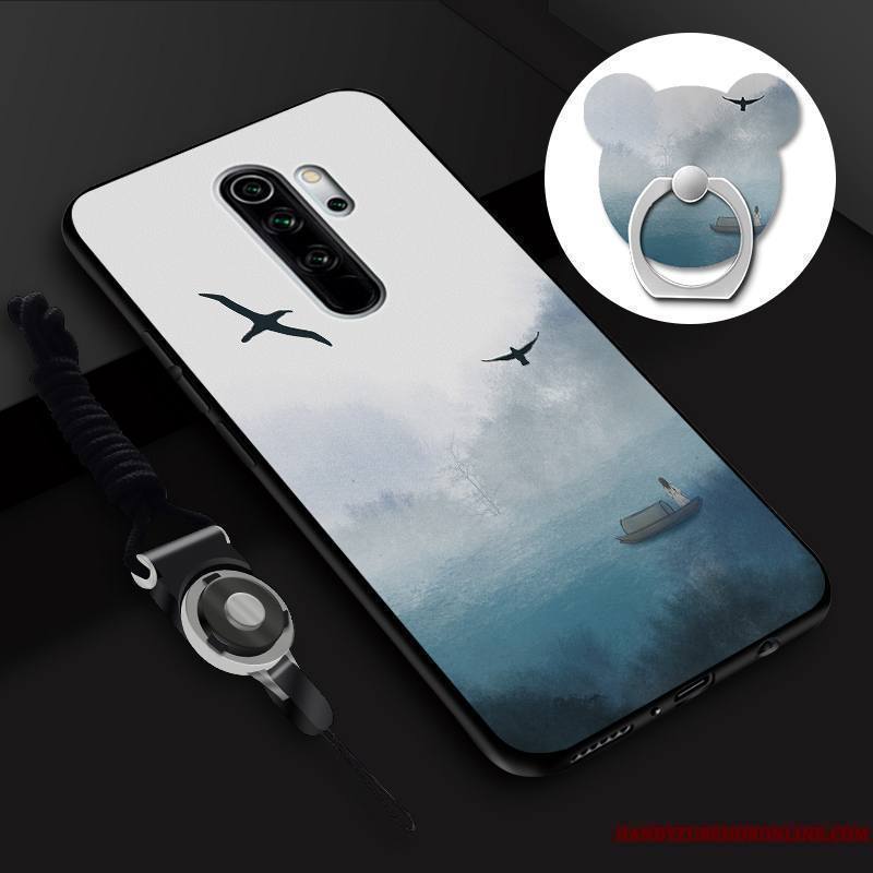 Redmi Note 8 Pro Petit Membrane Anneau Coque De Téléphone Tempérer Dessin Animé Incassable