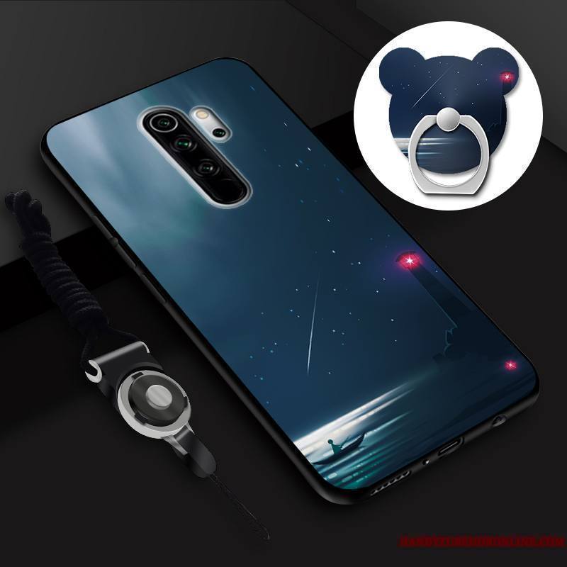 Redmi Note 8 Pro Petit Membrane Anneau Coque De Téléphone Tempérer Dessin Animé Incassable