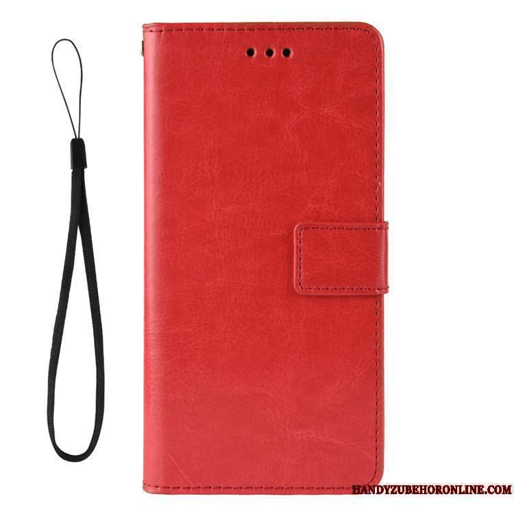 Redmi Note 8 Pro Portefeuille Modèle Fleurie Rouge Étui En Cuir Petit Coque De Téléphone Protection