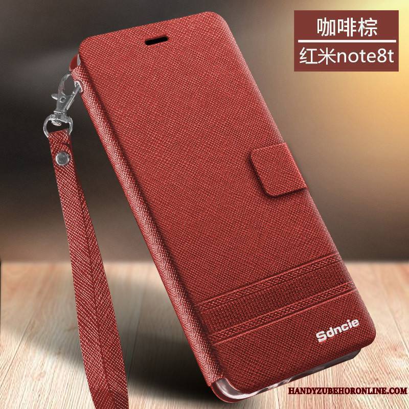 Redmi Note 8t Business Protection Clamshell Coque De Téléphone Incassable Ornements Suspendus Tempérer