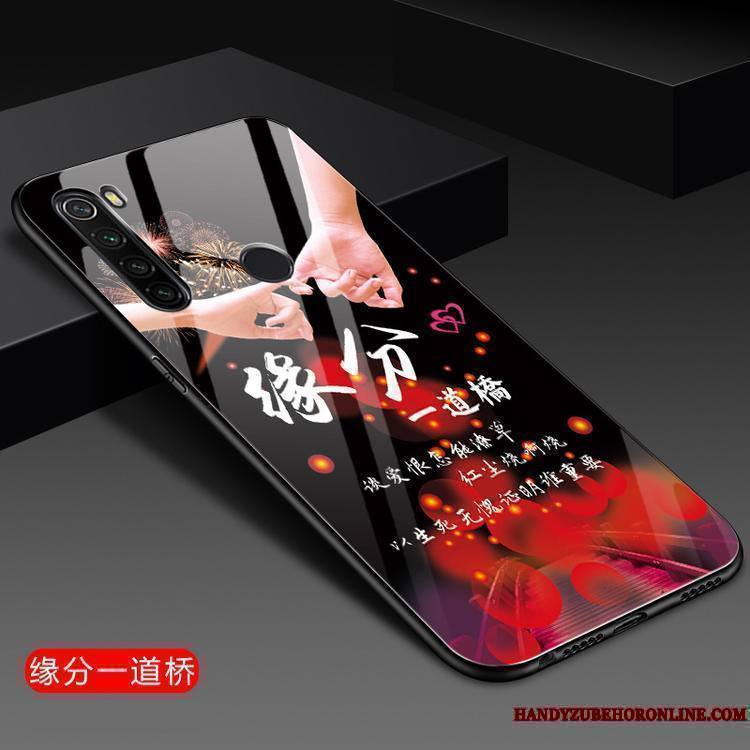 Redmi Note 8t Coque Fluide Doux Verre Créatif Personnalité Net Rouge Difficile Silicone