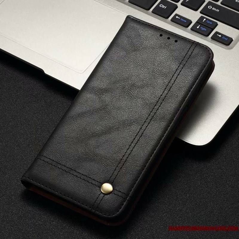 Redmi Note 8t Coque Housse Clair Étui En Cuir Business Tempérer Rouge Membrane