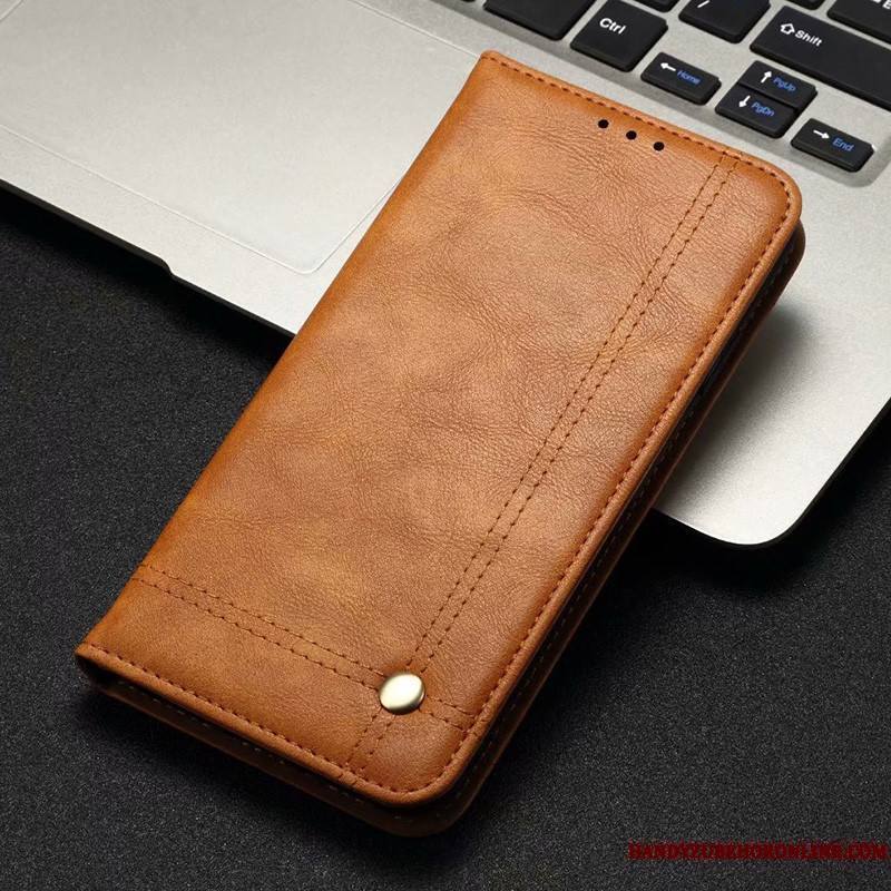 Redmi Note 8t Coque Housse Clair Étui En Cuir Business Tempérer Rouge Membrane