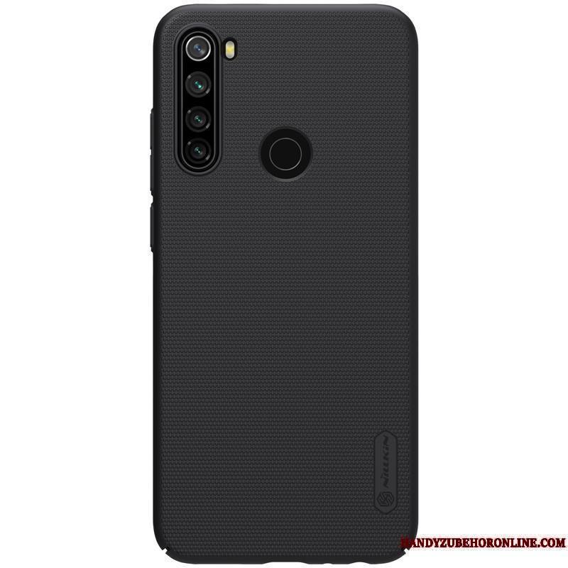 Redmi Note 8t Coque Incassable Protection Rouge Délavé En Daim Noir Tout Compris Difficile