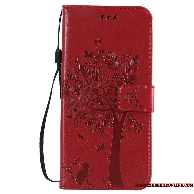 Redmi Note 8t Coque Protection Clamshell Incassable Chat Rouge Gris Grand