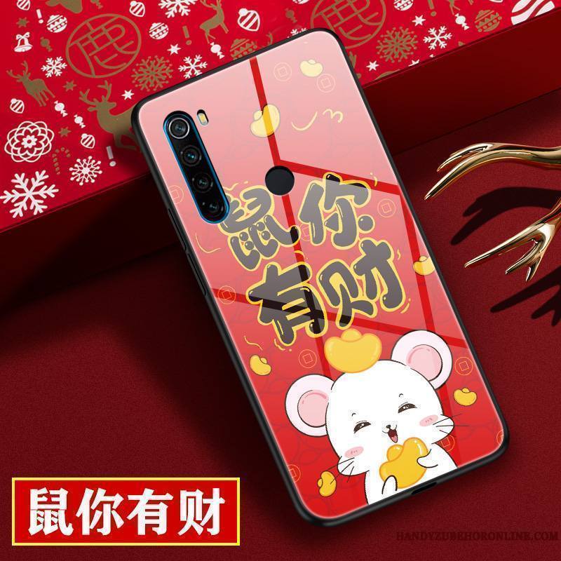 Redmi Note 8t Coque Verre Rat Nouveau Rouge Amoureux Dessin Animé