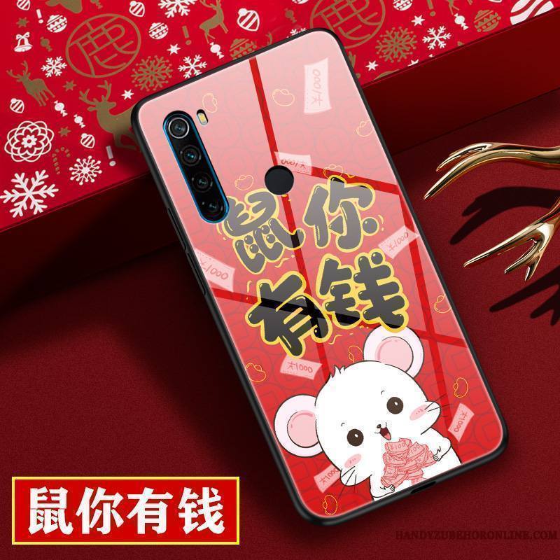 Redmi Note 8t Coque Verre Rat Nouveau Rouge Amoureux Dessin Animé