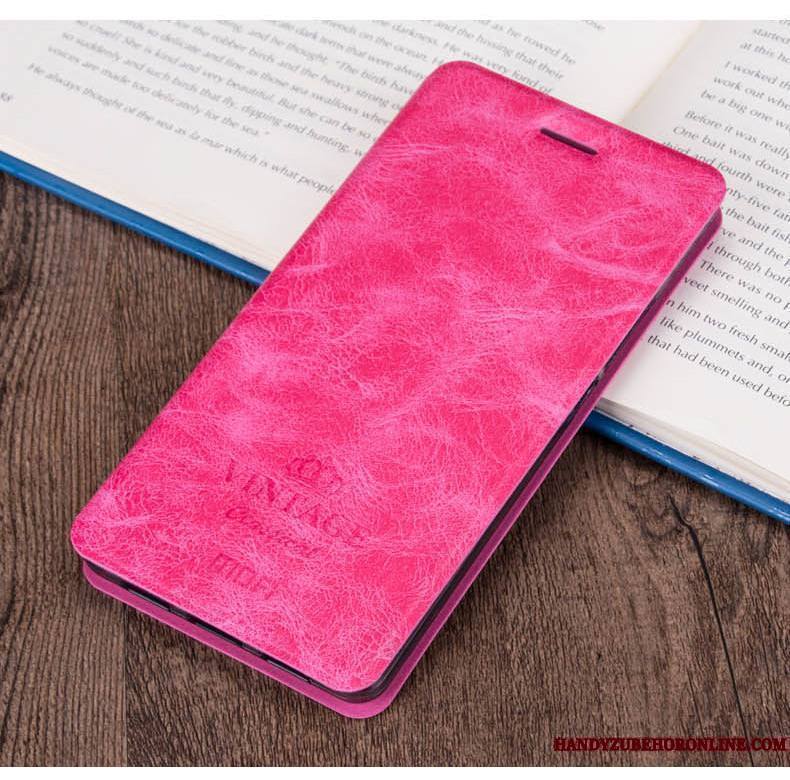 Redmi Note 8t Coque Étui En Cuir Gris Petit Foncé Rouge Téléphone Portable Housse