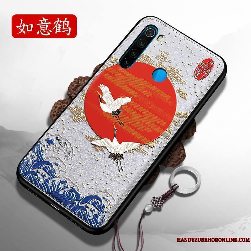 Redmi Note 8t Dragon Créatif Très Mince Fluide Doux Rouge Anneau Coque