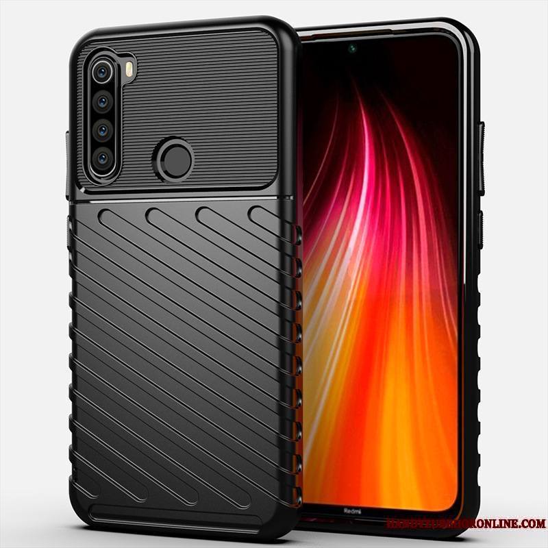 Redmi Note 8t Noir Téléphone Portable Étui Coque De Téléphone Rouge Incassable