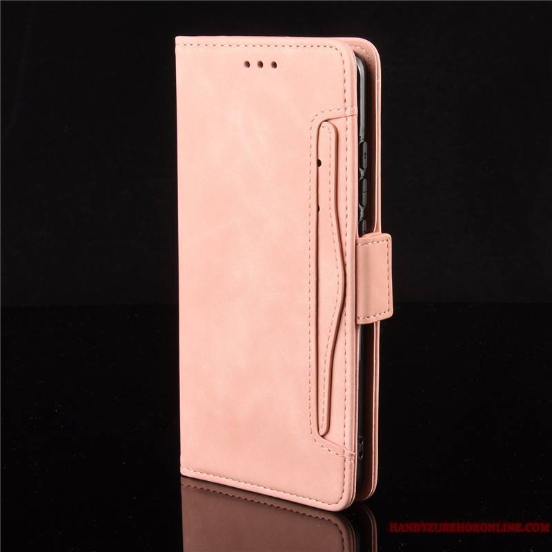 Redmi Note 8t Rouge Protection Étui En Cuir Portefeuille Fluide Doux Noir Coque De Téléphone