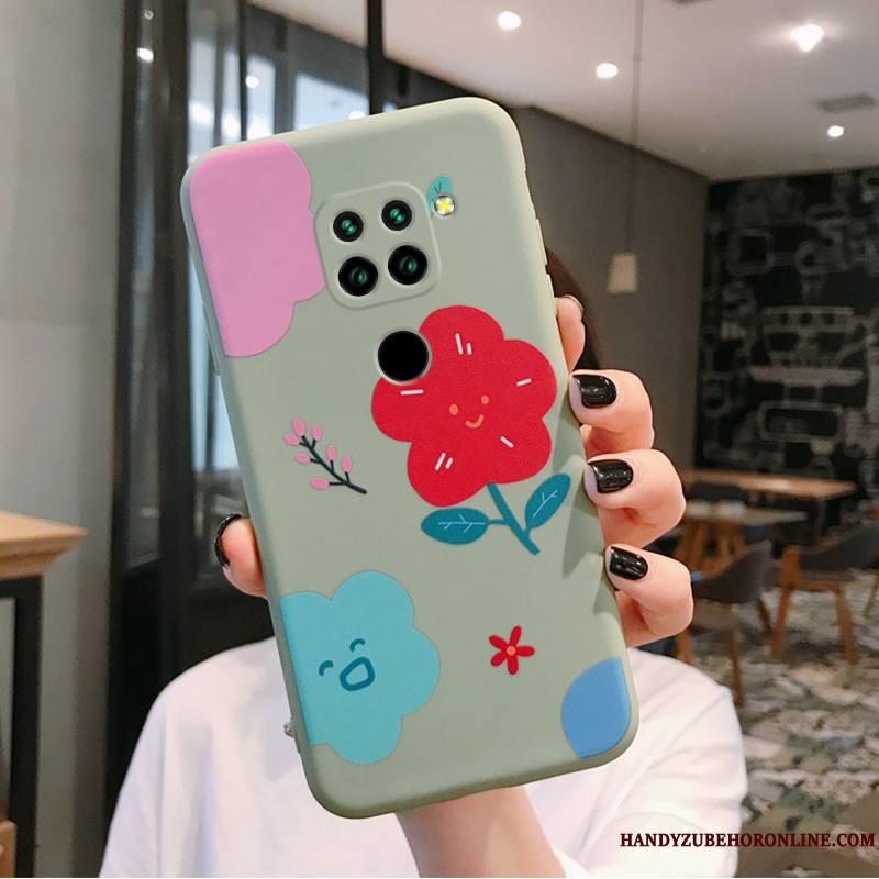 Redmi Note 9 Coque De Téléphone Fleurs Petit Bois Fluide Doux Silicone Net Rouge